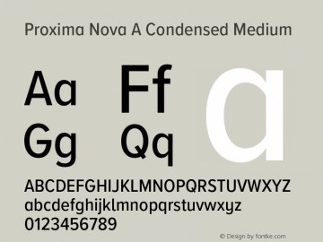 Proxima Nova A Cond Medium Version 3.018;PS 003.018;hotconv 1.0.88;makeotf.lib2.5.64775图片样张