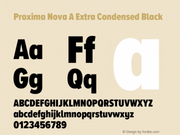 Proxima Nova A ExCn Black Version 3.018;PS 003.018;hotconv 1.0.88;makeotf.lib2.5.64775图片样张