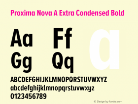 Proxima Nova A ExCn Bold Version 3.018;PS 003.018;hotconv 1.0.88;makeotf.lib2.5.64775图片样张