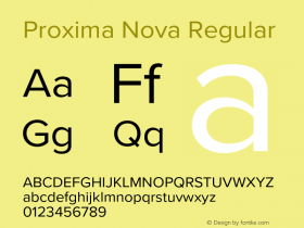 Proxima Nova Version 3.019;hotconv 1.0.109;makeotfexe 2.5.65596图片样张