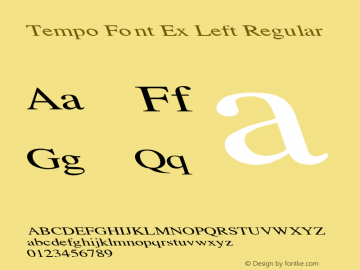 Tempo Font Ex Left Regular Unknown图片样张