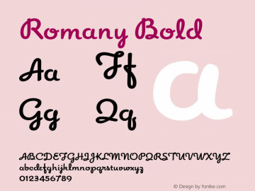 Romany Bold Version 1.15图片样张