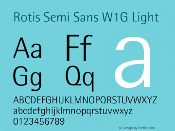 RotisSemiSansW1G-Light Version 1.000图片样张