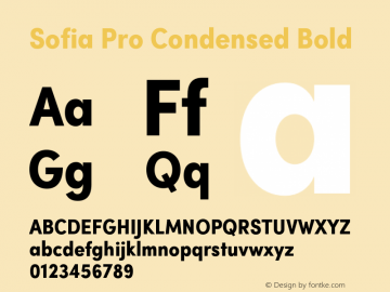 Sofia Pro Bold Condensed Version 2.000图片样张