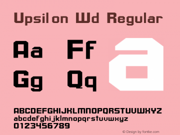 Upsilon Wd Regular Unknown Font Sample