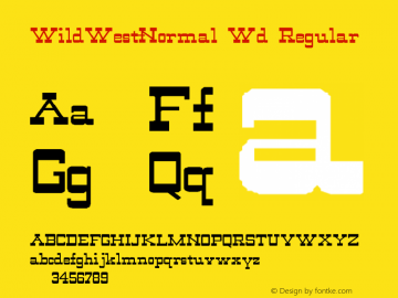 WildWest-Normal Wd Regular Unknown Font Sample