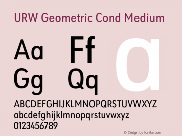 URWGeometricCond-Medium Version 1.000;PS 1.00;hotconv 1.0.57;makeotf.lib2.0.21895图片样张