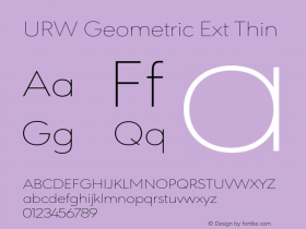 URWGeometricExt-Thin Version 1.000;PS 1.00;hotconv 1.0.57;makeotf.lib2.0.21895图片样张