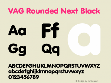 VAG Rounded Next Black Version 1.00, build 24, s3图片样张