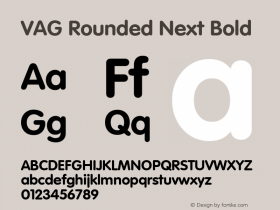 VAG Rounded Next Bold Version 1.00, build 24, s3图片样张