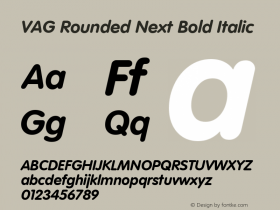 VAG Rounded Next Bold It Version 1.00, build 24, s3图片样张