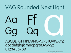 VAG Rounded Next Light Version 1.00, build 24, s3图片样张