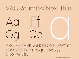 VAG Rounded Next Thin Version 1.00, build 24, s3图片样张