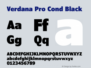 VerdanaPro-CondBlack Version 6.010图片样张