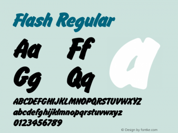 Flash Regular 0.0 Font Sample