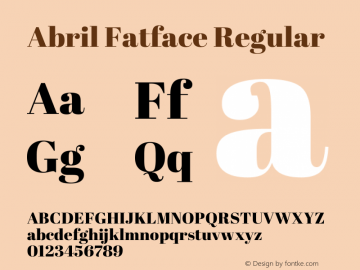 Abril Fatface Version 1.001图片样张