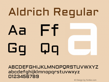 Aldrich Regular Version 1.002 2011图片样张