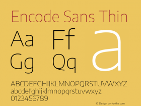 Encode Sans Thin Version 2.000图片样张