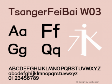 TsangerFeiBai W03 Version 1.000图片样张