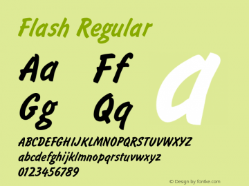Flash Regular 001.001 Font Sample