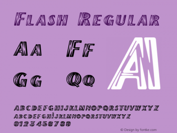 Flash Regular Macromedia Fontographer 4.1.4 7/27/00 Font Sample