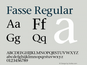 Fasse Regular Unknown Font Sample