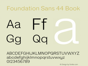 FoundationSans44-Book Version 1.001图片样张