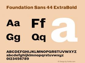 FoundationSans44-ExtraBold Version 1.001图片样张