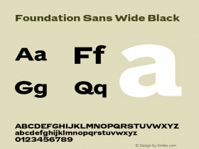 FoundationSansWide-Black Version 1.001图片样张