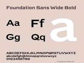 FoundationSansWide-Bold Version 1.001图片样张