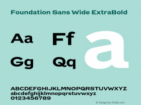 FoundationSansWide-ExtraBold Version 1.001图片样张