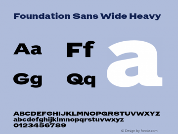 FoundationSansWide-Heavy Version 1.001图片样张