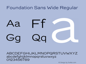 FoundationSansWide-Regular Version 1.001图片样张