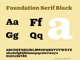 FoundationSerif-Black Version 1.001图片样张