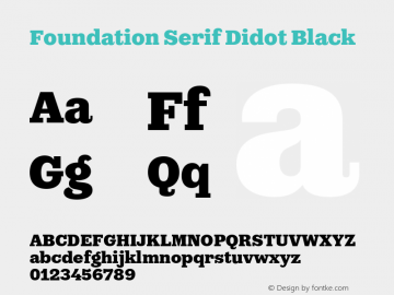 FoundationSerifDidot-Black Version 1.001图片样张