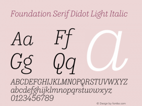 FoundationSerifDidot-LightItalic Version 1.001图片样张