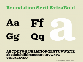 FoundationSerif-ExtraBold Version 1.001图片样张