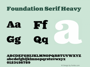 FoundationSerif-Heavy Version 1.001图片样张