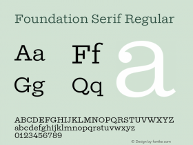 FoundationSerif-Regular Version 1.001图片样张