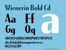 Wienerin Bold Cd Version 1.000;FEAKit 1.0图片样张
