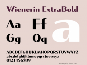 Wienerin ExtraBold Version 1.000;FEAKit 1.0图片样张
