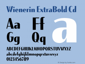Wienerin ExtraBold Cd Version 1.000;FEAKit 1.0图片样张