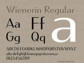 Wienerin Regular Version 1.000;FEAKit 1.0图片样张