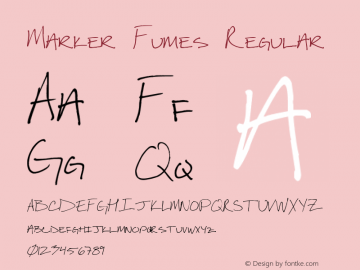 Marker Fumes Regular Version 1.00 July 18, 2006, initial release图片样张