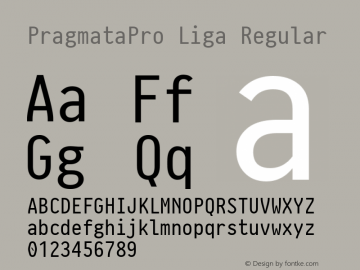 PragmataPro Liga Regular Version 0.830图片样张