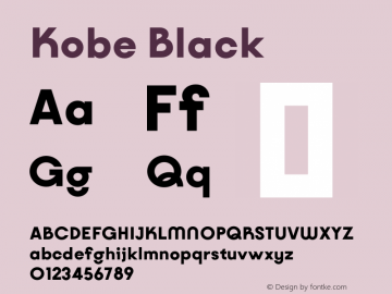 Kobe-Black Version 1.031;hotconv 1.0.109;makeotfexe 2.5.65596图片样张