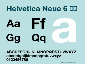 Helvetica Neue 6 粗体 图片样张