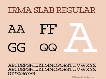 da596ae9c4b9cfbc - subset of Irma Slab-Regular Version 1.0; 2009图片样张