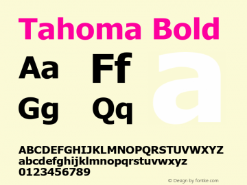 Tahoma Bold Version 7.02图片样张