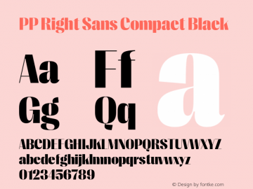 PP Right Sans Compact Black Version 1.000;hotconv 1.0.109;makeotfexe 2.5.65596图片样张